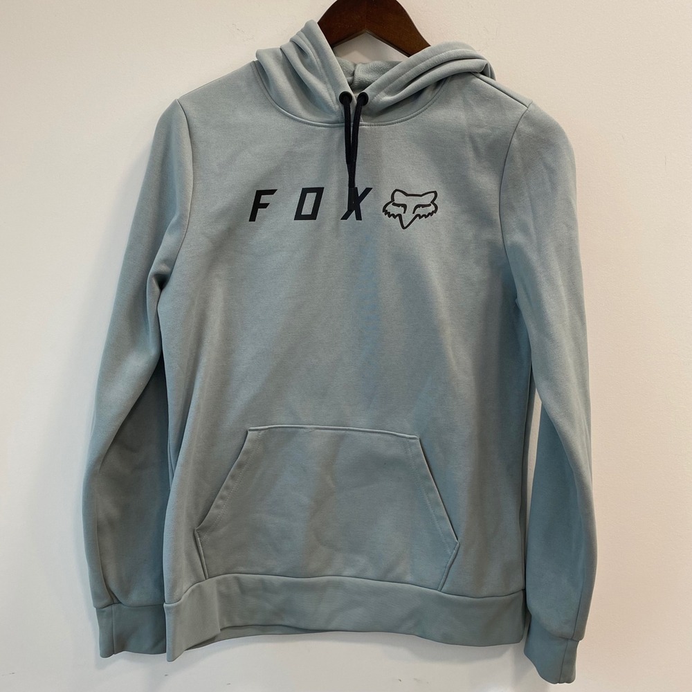 Fox Racing Hoodie Womens MD Sage Green Pullover Logo Fleece Motocross Streetwear